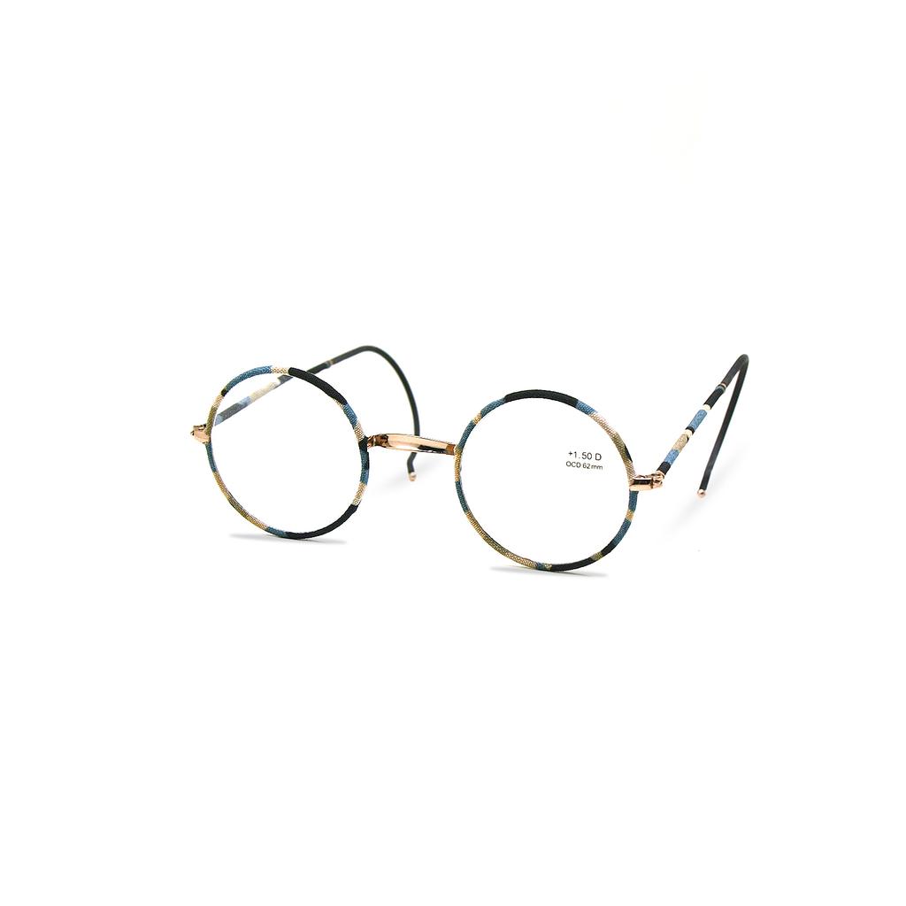 Retro Reading Glasses Metal Round Frame + 1.0 To + 3.5 Portable Pocket Reader
