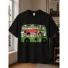 Comedy Cartoon Bus Design Men'S T-Shirt On The Buses Classic British Show Characters Unisex All Season Fun Gift for Fans Loose Fit Round Neck Fashion