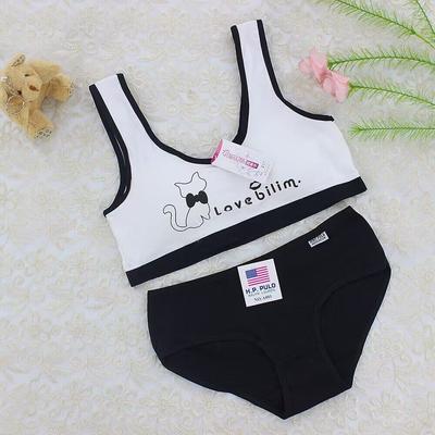 Girls Underwear Bra Set  Children Underpants Briefs Breathable Sport Bra Set