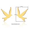 Korean Style Stainless Steel Swallow Bird Stud Earrings