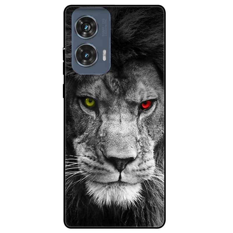 For Moto Edge 50 Fusion Case Silicone Space Animal TPU Soft Black Cover For Motorola Edge 50 Fusion Cases 50Fusion Cool TPUCover