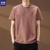 ROMON Men's Solid Color Short Sleeve Casual T-Shirt