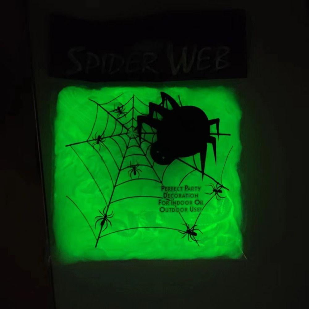 Artificial Luminous Spider Web 3/6/10 Meters Halloween  Cobwebs  Haunted House