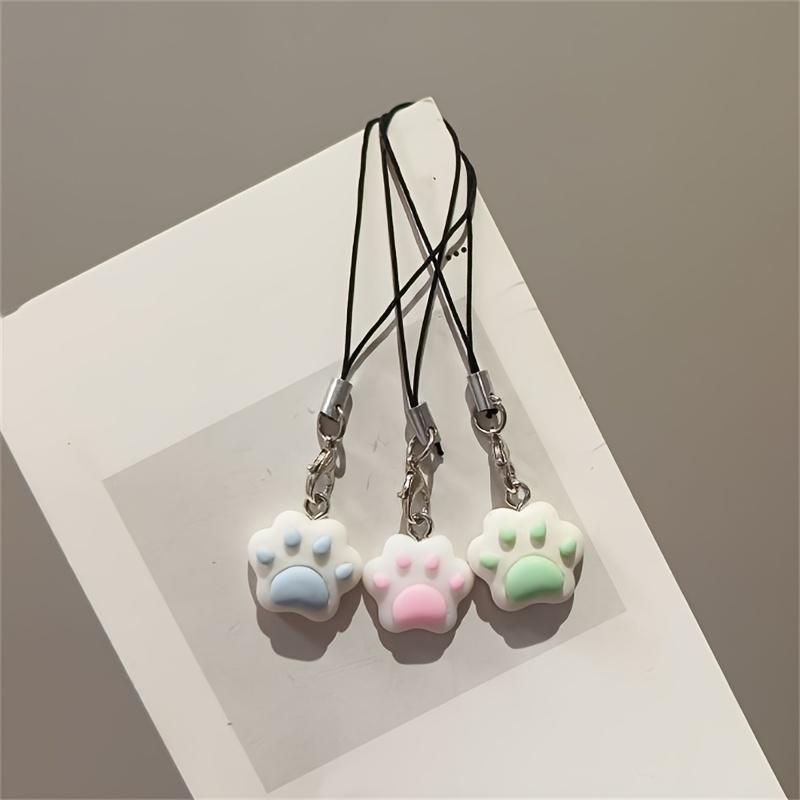 Mini Rosa Katzenpfote Anhänger Taschenanhänger, Personalisierte Handy-Lanyard für Schüler, Schultaschen-Zubehör, Handy-Anhänger, Moderne Handy-Accessoires
