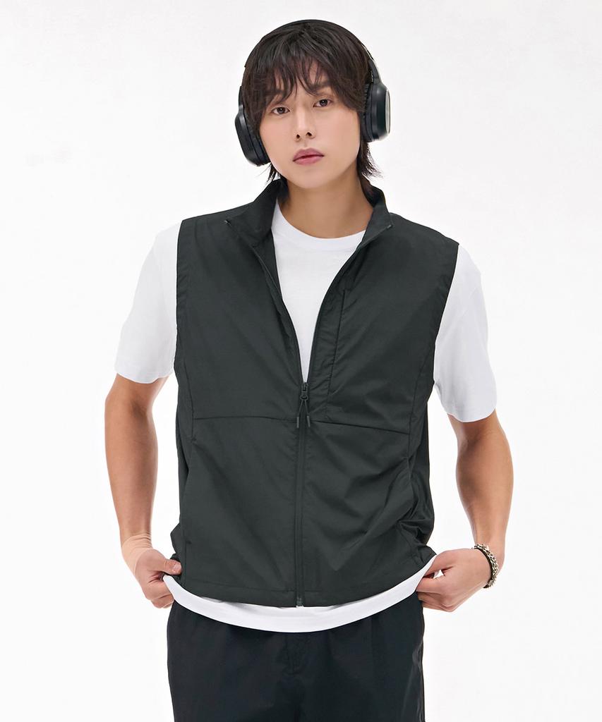 Chasecult Men'S Lightweight Stretch Vest - Charcoal