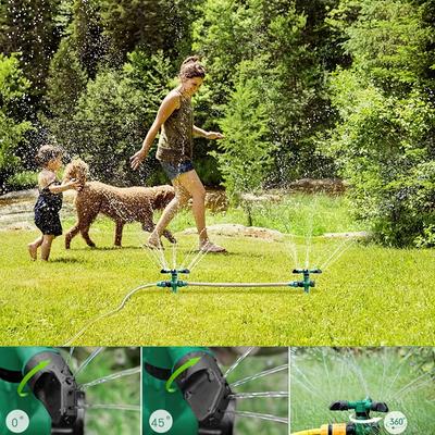 4pc Automatic 360 ° Rotating Garden Lawn Sprinkler Three-Fork Sprinkler Head Garden SprinklerRotating Lawn Sprinkler For Yard