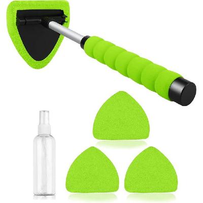 Windshield Cleaning Tool, Microfiber Car Window Cleaner with 4 Reusable and Washable Microfiber Pads and Extendable Handle Deals