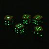 5PCS/1Set Metal Fluorescent Dice Golden/Silver/Bronze Funny Game Dice Six Sided Decider Board Game Acessorios 13mm