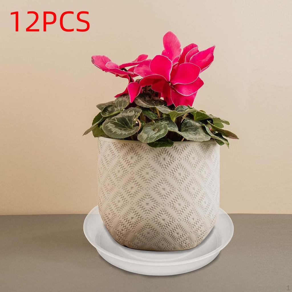 12 Pack 11.81 Inch Plant Saucers for Water Drainage in Pots