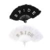 Hand Fan Photography Prop Feather Retro Style Folding Fan For Wedding Party Bride Hand Held Fan Decoration For Dance And Show