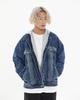All D Denim Hooded Trucker Oversized Jacket (Blue)