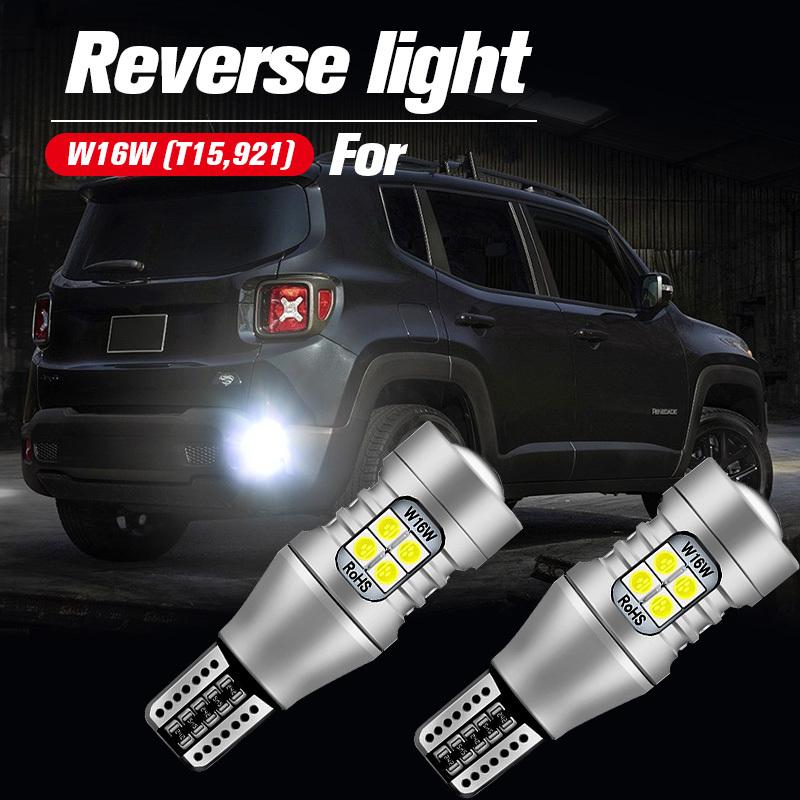 

2шт светодиодный обратный свет Blub резервная лампа W16W T15 921 Canbus для JEEP Компас Renegade Patriot 2007-2017 Grand Cherokee 2014-2019