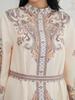 SW2101 Nahöstliches Stehkragen Retro Bedrucktes Muslimisches Abaya Kleid