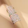 Handmade Colorful Letter Seed Bead Bracelet, Retro Ethnic Multi Layer Elastic Bangle