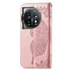 For OnePlus 12 5G Case PU Leather Butterfly Pattern Magnetic Flip Phone Cover