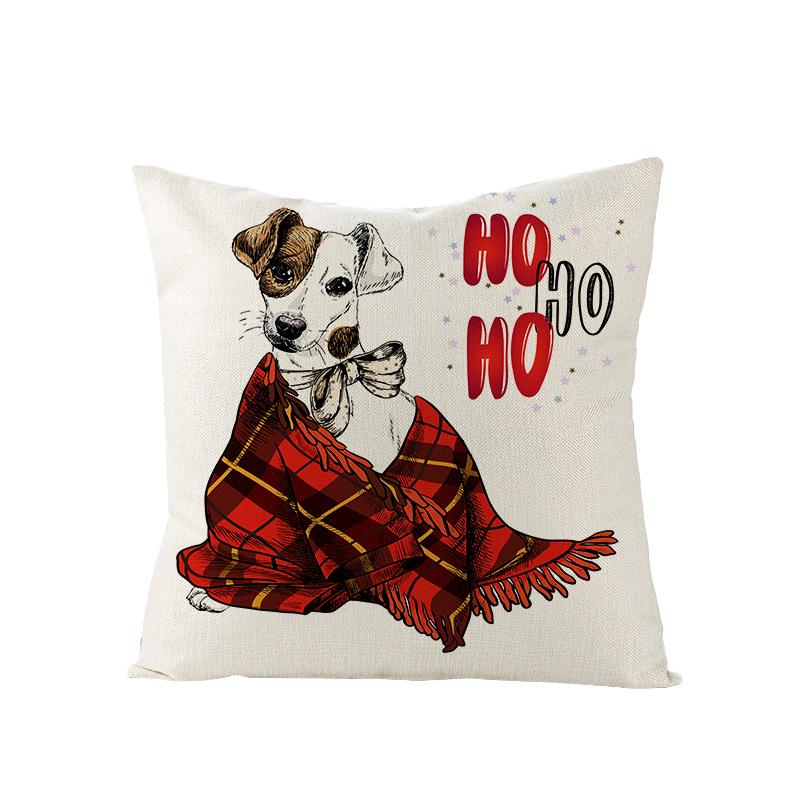 Nordic Polyester Pillow Cover New Christmas Cushion Cover Cartoon Print Series Pillow Cover Home