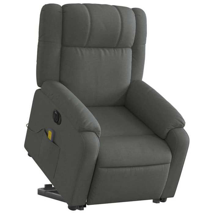 VidaXL Electric Massage Recliner Dark Grey Fabric 3205239