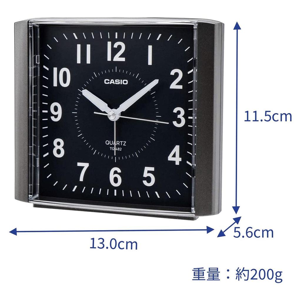 CASIO Alarm Clock Table Clock Black Analog Snooze Light Simple TQ-482-1JF