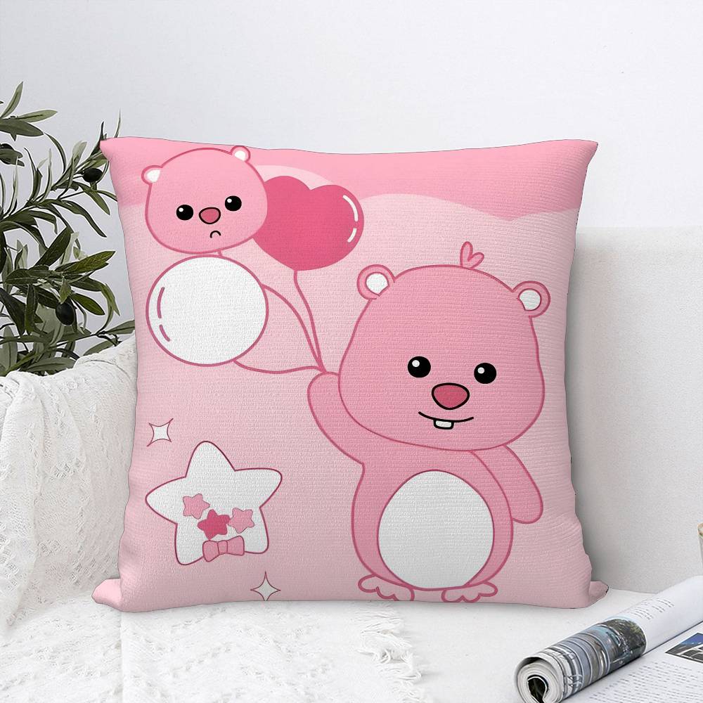 Custom Zanmang L-Loopy Throw Pillow Case Plush Fabric Soft Double Sided Print Home Sofa High Quality Cushion Cover Throw