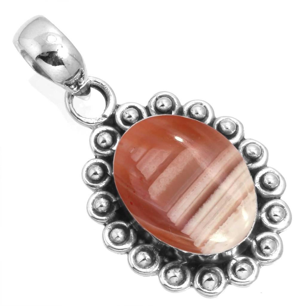 925 Sterling Silver Pendant Women Gemstone Handmade Jewelry Christmas Gift Amazonite Angelite Blue Opal Botswana Agate Mohave Azurite Chrysocolla