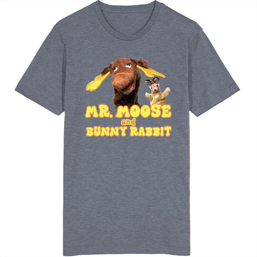 

Mr Moose And Bunny Rabbit Classic Retro Vintage T Shirt 4XL