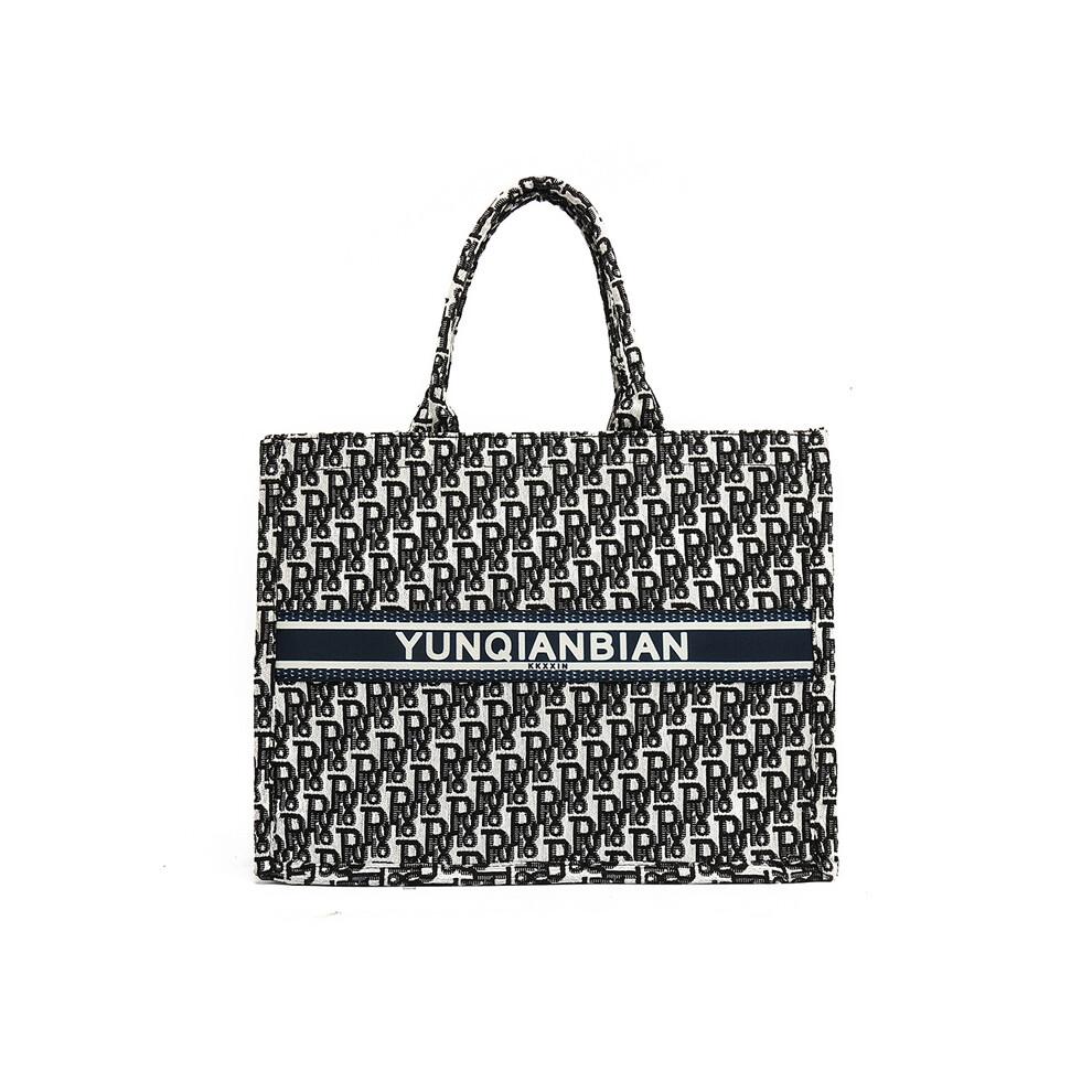 Printed Canvas Tote Bag - Large
