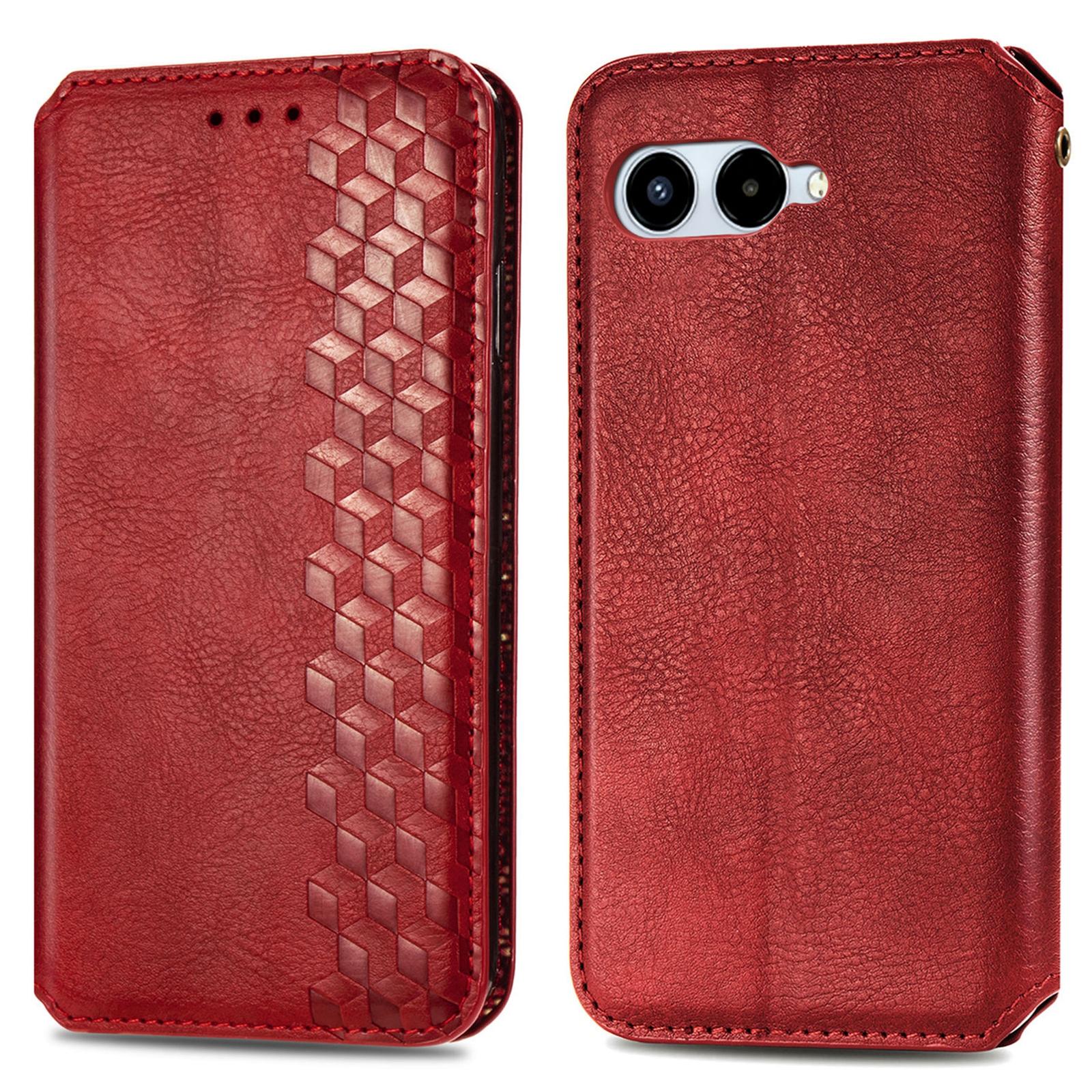 

For T-Mobile REVVL 8 Case Rhombus Imprint PU Leather Wallet Phone Cover