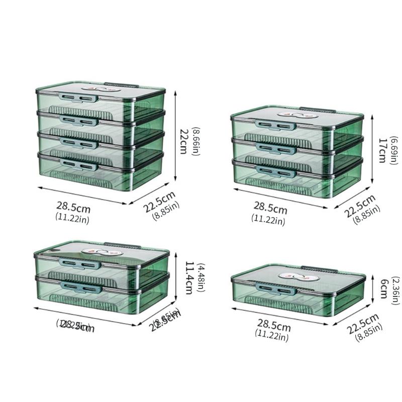 Stackable Dumpling Storage Box With Date Timer for Freezer Use Clear Food Container Set for Kitchen Organization