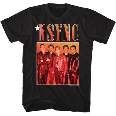 NSYNC T-Shirt Mens Gradient Band Pop Music Timberlake Licensed New Black Cotton  Unisex T-Shirt