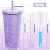 500ml Diamant Thermos Flaschen Strohhalm Becher mit Deckel Strass Edelstahl Doppel Schicht Thermos Tassen Glitter Becher Wasserflasche