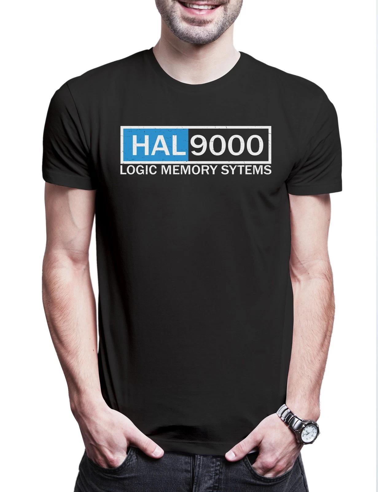 Мужская футболка HAL9000 Космическая одиссея 2001 Одиссея Космос 2010 Логика Память L