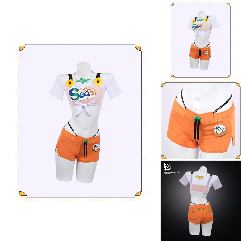 Zenless Zone Zero Belle Summer Cosplay Costume With Accessories For Anime Conventions