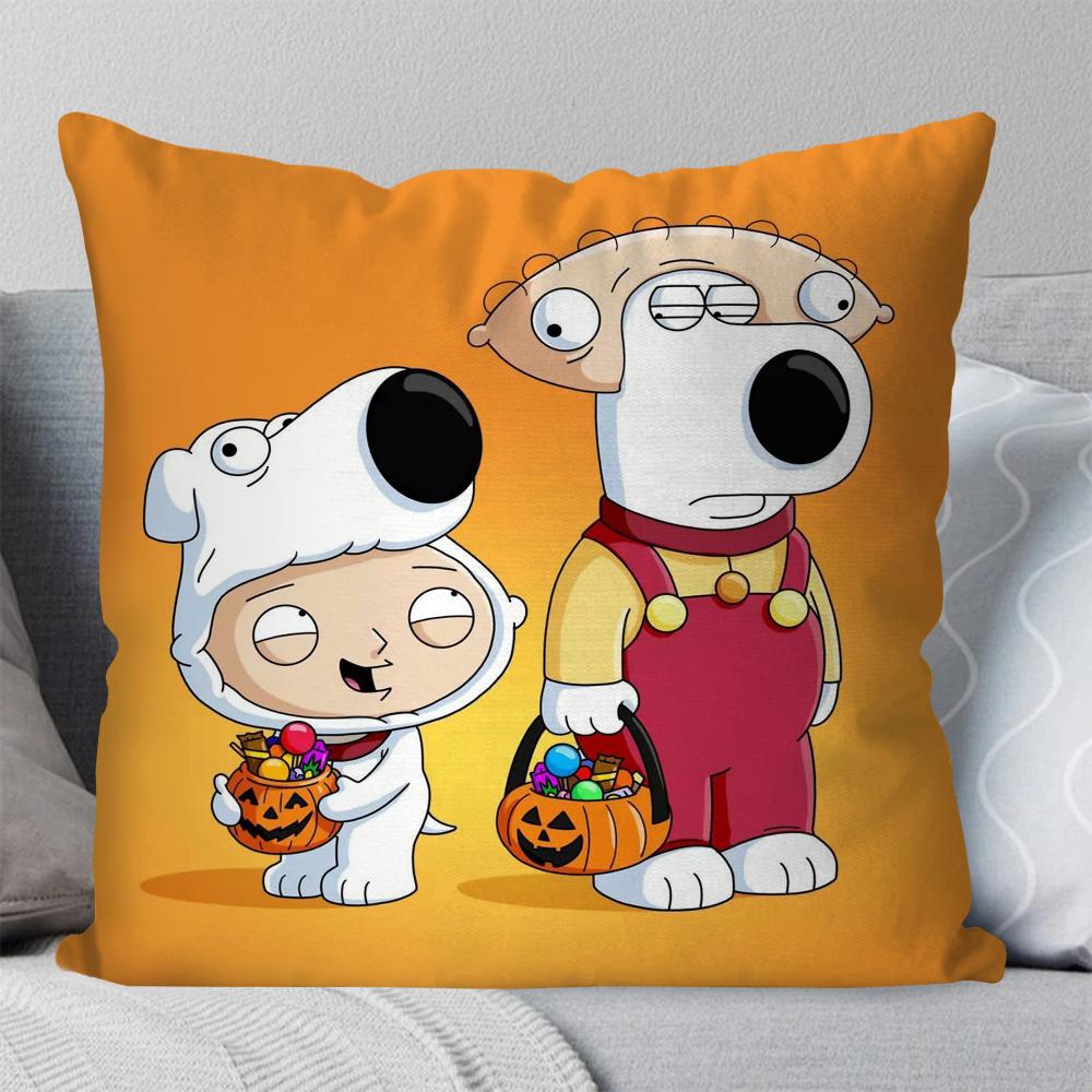 Animated F-family G-guy Drama Cartoon Pillow Case Square Pillow Bedroom Sofa Leisure ComfortCarLiving Room Home Decoration 40X40