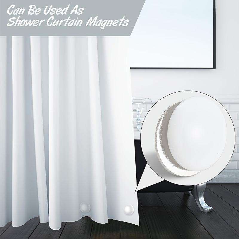4ks Magnetická závaží na sprchový závěs, Silikonem potažená nerezová závaží na vložku sprchového závěsu, Odolná venkovní závaží na závěsy na ubrus, Závěsy,