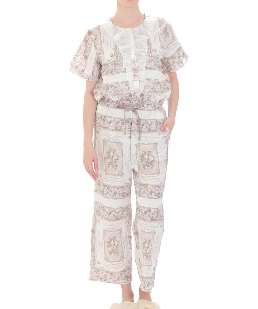 Narue Gauze Antique Pajamas 50/Double 24-31425-BE-M-L