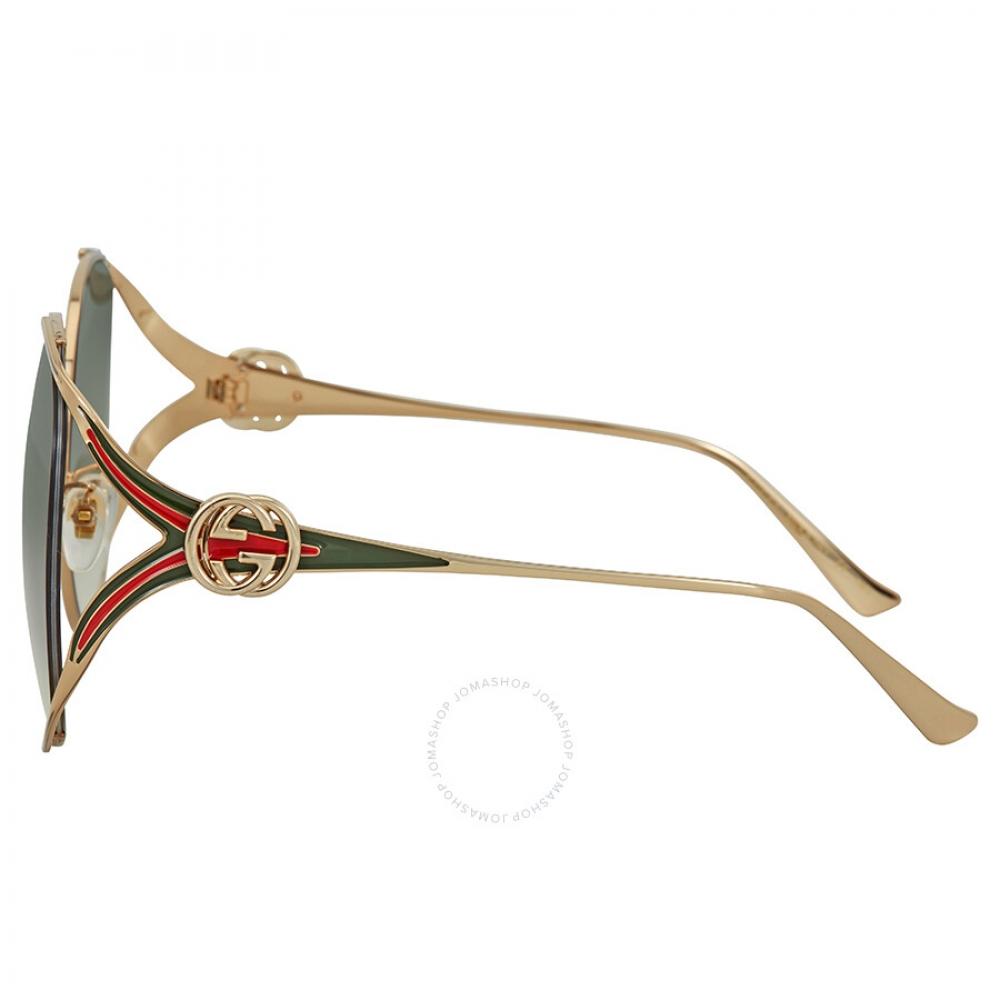 Gucci Grüne Gradient Sonnenbrille Gg0225s 003 63