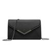 Internet Celebrity Foreign Style Chain Envelope Bag Black Small Square Bag High Sense Niche Fashion Versatile Women Shoulder Messenger Bag
