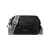 Jet Set Fabric Shoulder Strap Metal LOGO Fabric and Artificial Leather Shoulder Crossbody Bag Large Women's Black