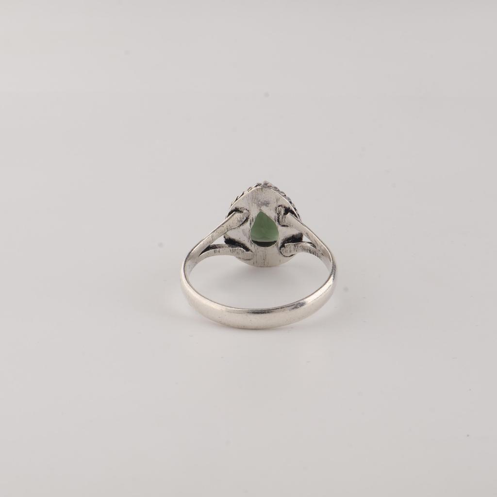 Green Tourmaline Gemstone 925 Sterling Silver Women Jewelry Pear Cut Ring Birthday Gift For Her RR-85-8