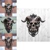 Skull Intricate Resin Ram Head Wall Art American Style Animal Decor Sculpture