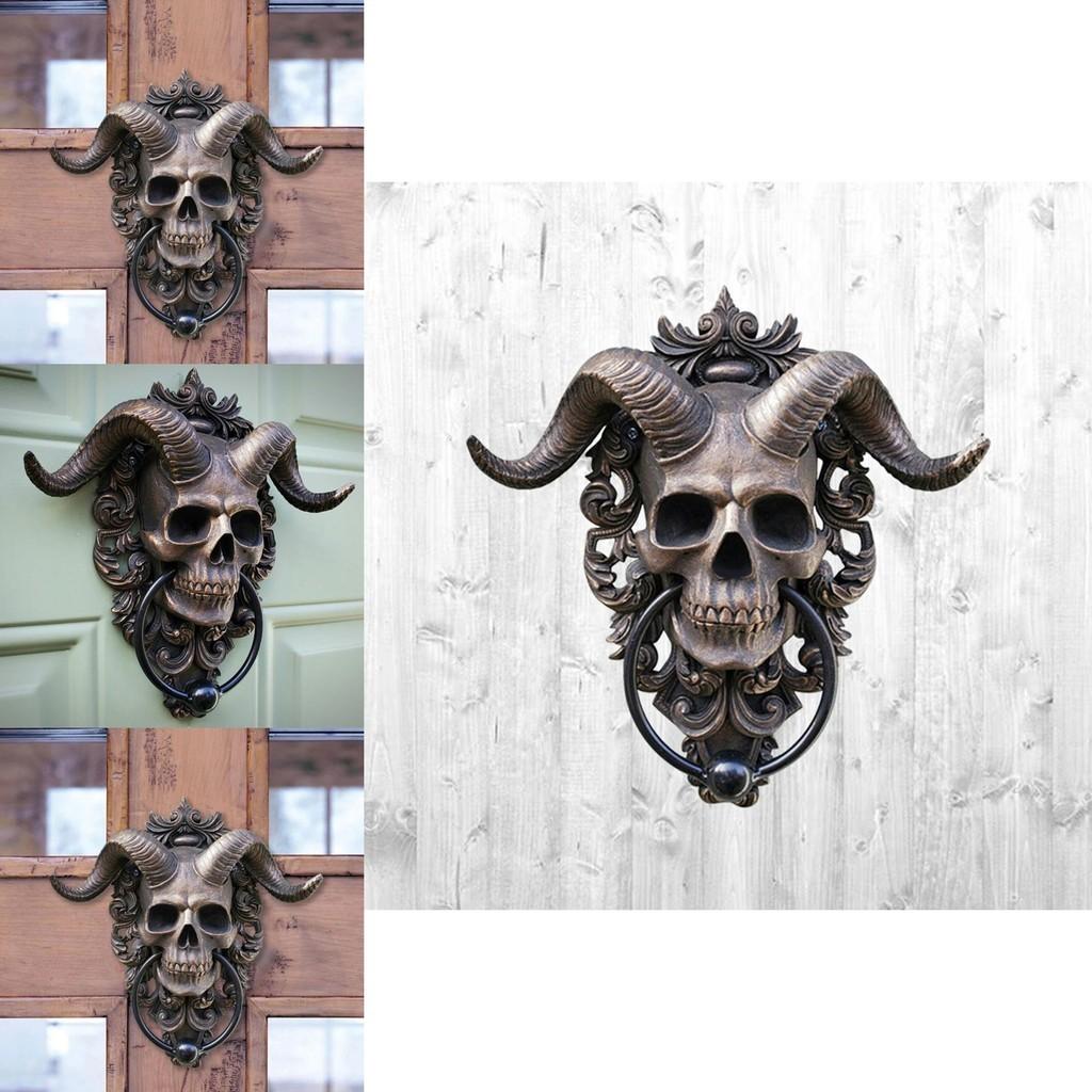 Stylish American Resin Skull Ram Head Wall Decor Unique Synthetic Resin Craft