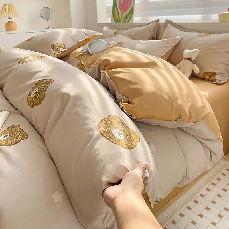 Summer Bedding Set Ins Twin Queen Duvet Cover Flat Sheet Pillowcase No Filler Girl Boys Hotel Home Bed Linens