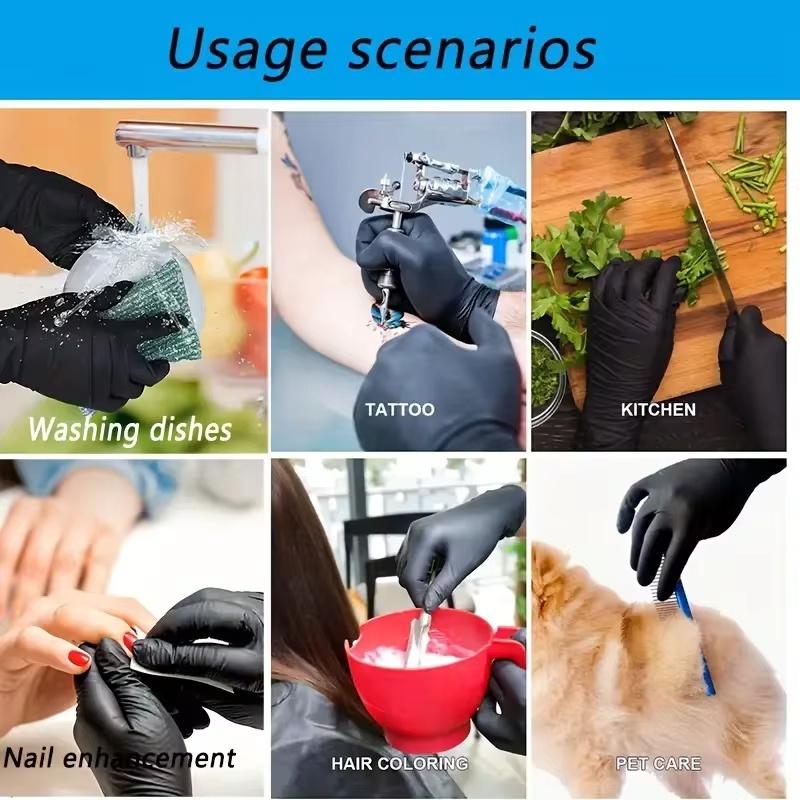 Disposable Nitrile Gloves Waterproof Non-slip Latex Free Gloves for Household Cleaning Kitchen Dishwashing Gardening Work Gloves