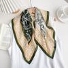 Retro Old Money Wind Silk Double Crepe Silk Scarf Women's Spring and Summer Senior Sense Versatile 100% Mulberry Silk Square Scarf Thin Scarf