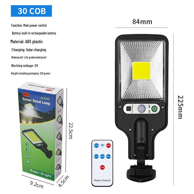 

Solar-Powered LED Wall Light with Motion Sensor and Remote Control for Outdoor Use