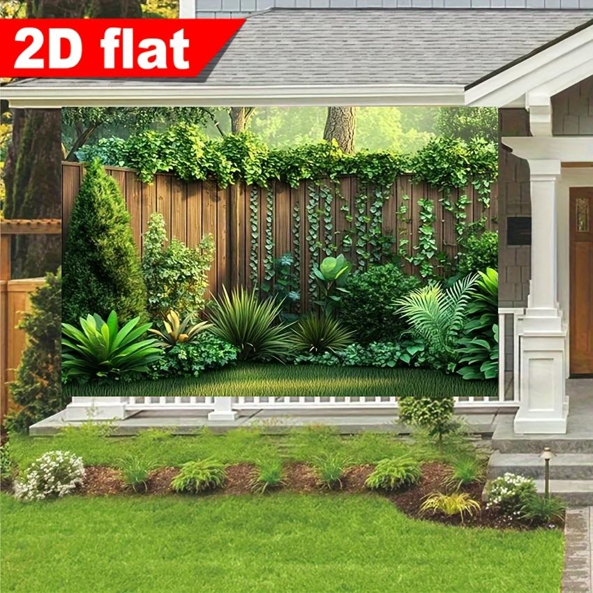 2D Plane Lush Garden Fence Universal for Both Indoor and Outdoor Use Room Decoration Polyester Fiber