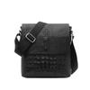 Men Fashion Shoulder Bags Pu Leather Crocodile Pattern Business Small Handbags CLE