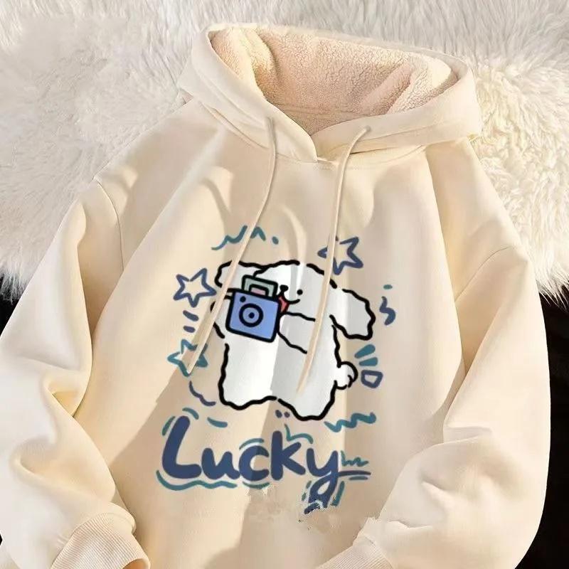 

Men s Hoodie Sweatshirt Thickened Autumn Winter round Neck Lamb Velvet Warmth Clothing Casual Loose Fit Chinese Brand XL