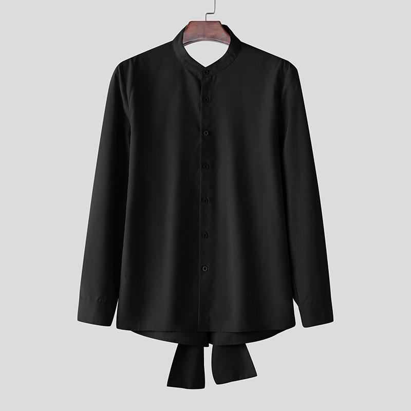 

INCERUN Men Long Sleeve Backless Bandage Loose Party Shirts Tops M