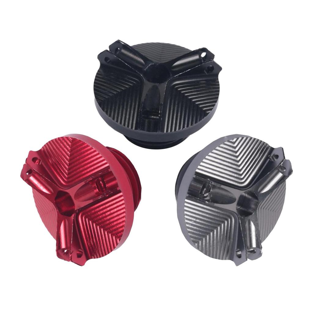 Motorcycle Oil Fill , Engine Drain Plug Sump for 2017 2018 2019 2020, Easy To Install Red